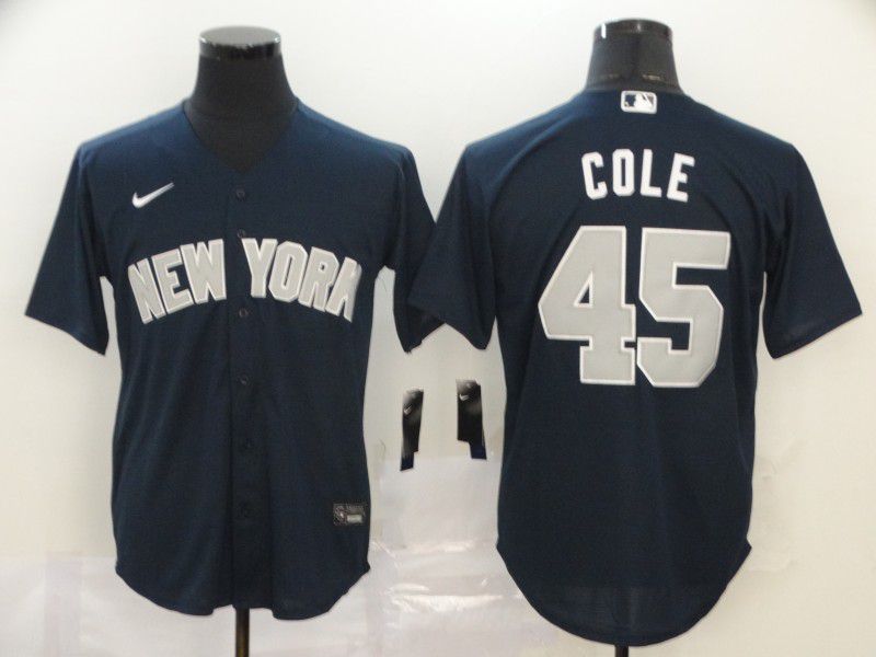 Men New York Yankees #45 Cole Blue Nike Game MLB Jerseys->new york yankees->MLB Jersey